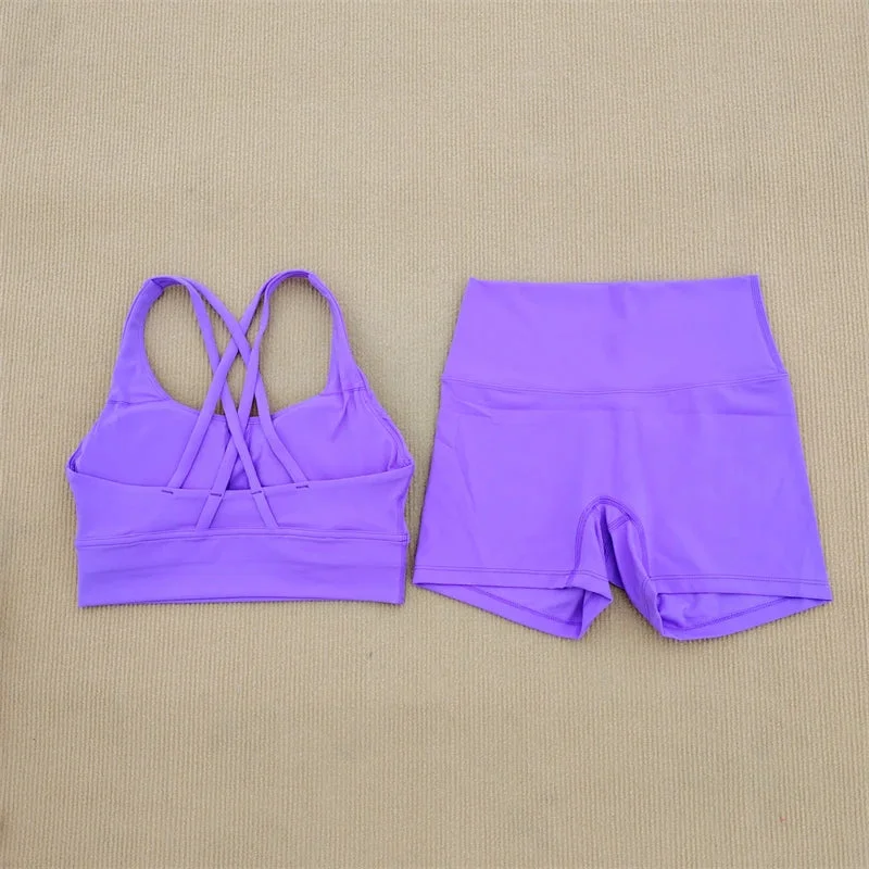 2 Pieces Yoga Short Set