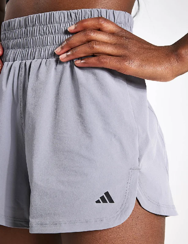 Pacer Stretch-Woven Zipper Pocket Lux Shorts - Grey Three