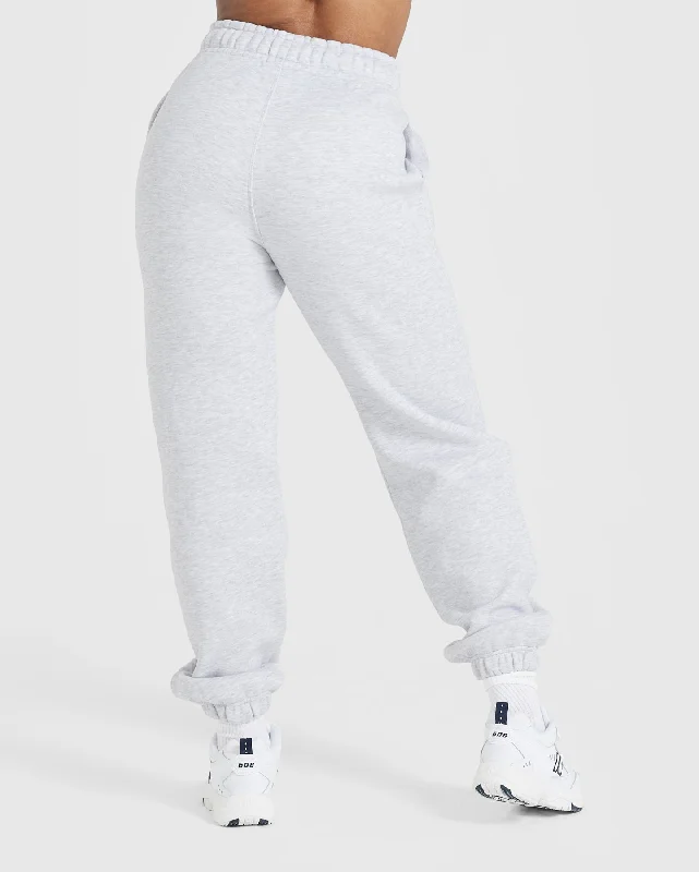 All Day Varsity Oversized Jogger | Light Grey Marl