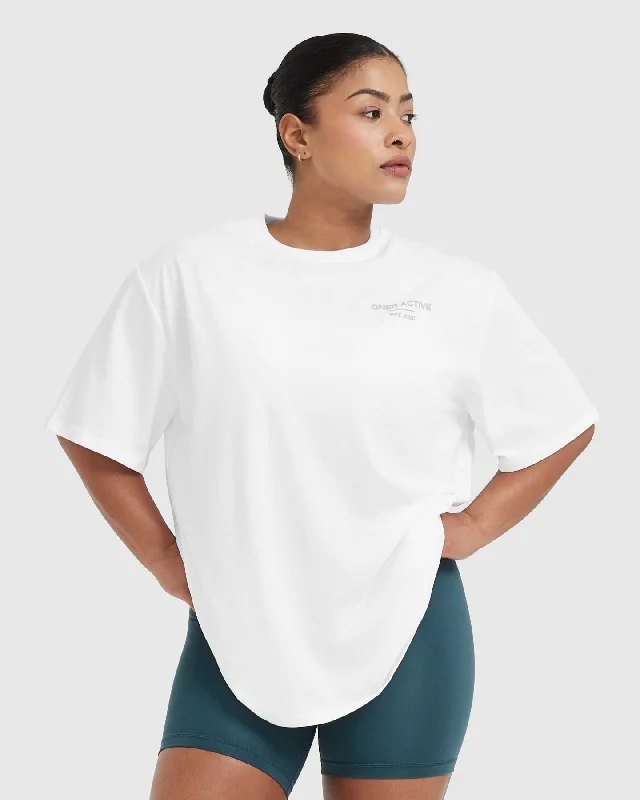 Classic Lifters Graphic Oversized Lightweight T-Shirt | White