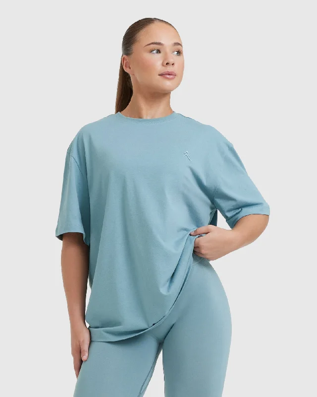 Classic Oversized Lightweight T-Shirt | Steel Blue