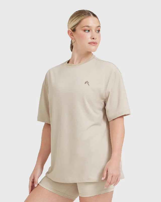 Classic Oversized Lightweight T-Shirt | Washed Sand