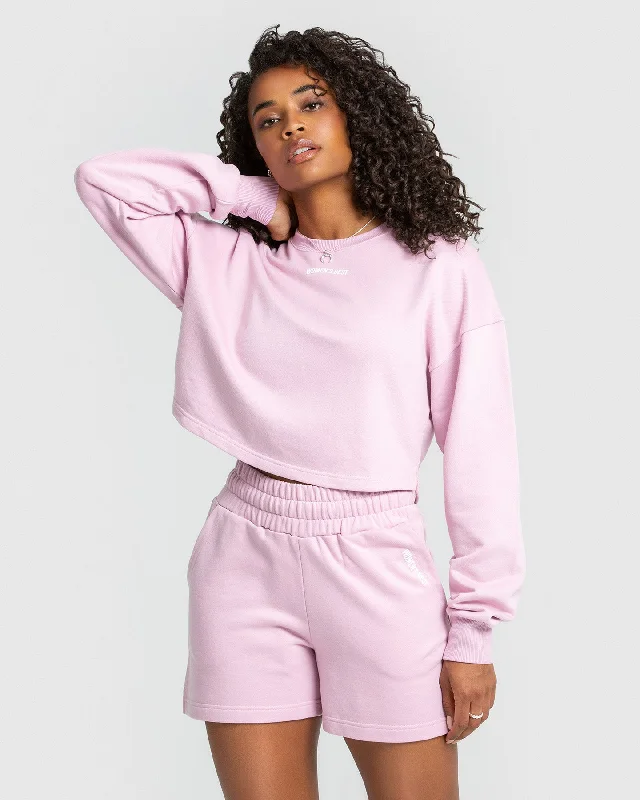 Comfort Cropped Crew Neck | Pastel Rose