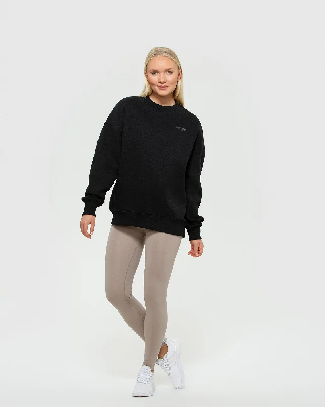 Comfort Oversized Crew Neck | Black