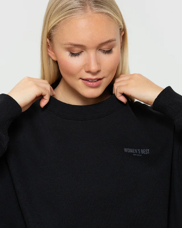 Comfort Oversized Crew Neck | Black