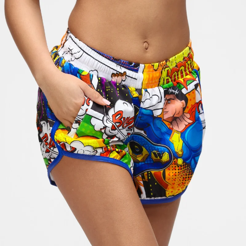 Comic Book Loose Fit Workout Shorts