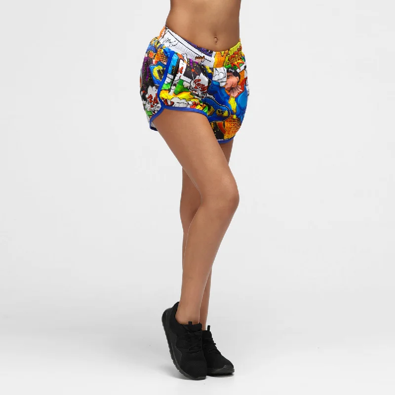 Comic Book Loose Fit Workout Shorts