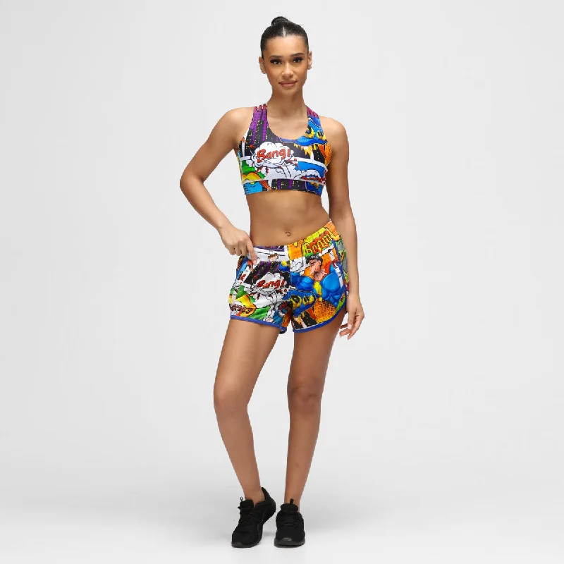 Comic Book Loose Fit Workout Shorts