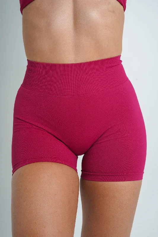 CORE SCRUNCH SHORTS -CRANBERRY