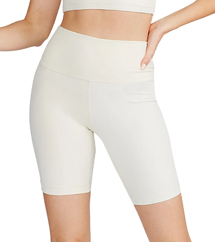 Cream Yoga Drew Biker Shorts 8"" Cream