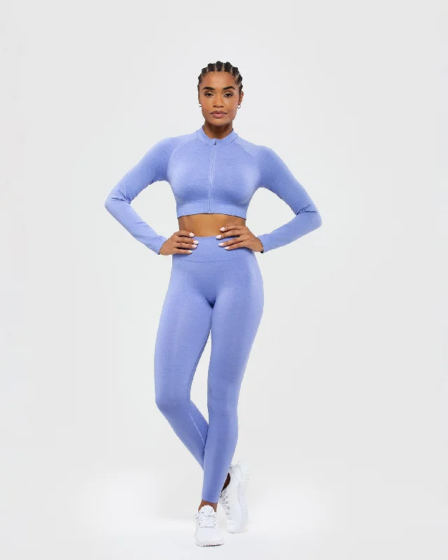 Define Seamless Crop Zip Jacket | Violet