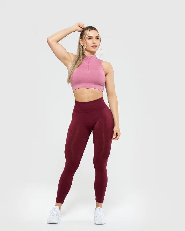 Define Seamless Half Zip Crop Tank | Heather Rose