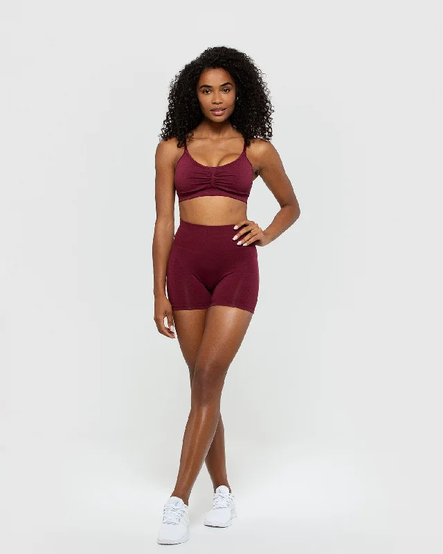 Define Scrunch Seamless Shorts | Dark Cherry