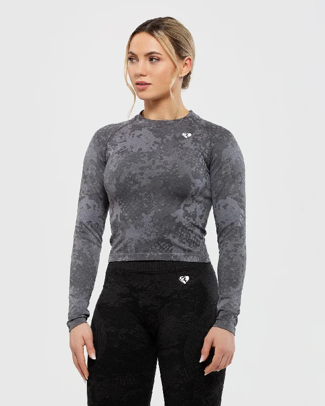 Evolution Seamless Long Sleeve Midi Top | Graphite