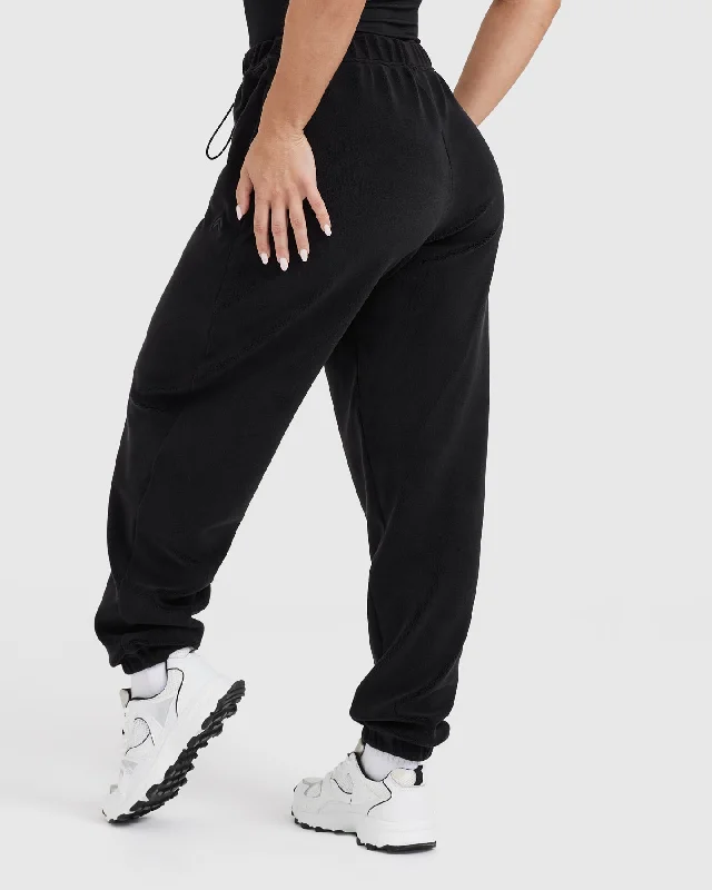 Fleece Oversized Jogger | Black