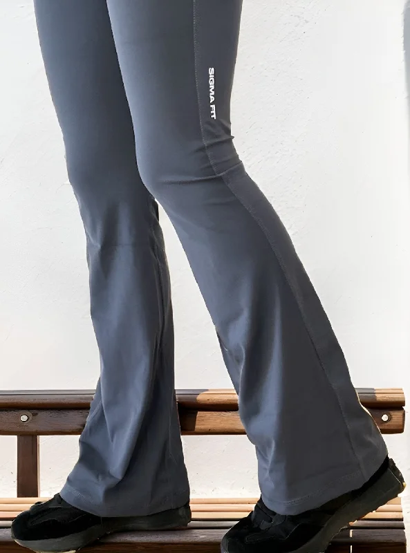 Gray Yoga Flare Pants