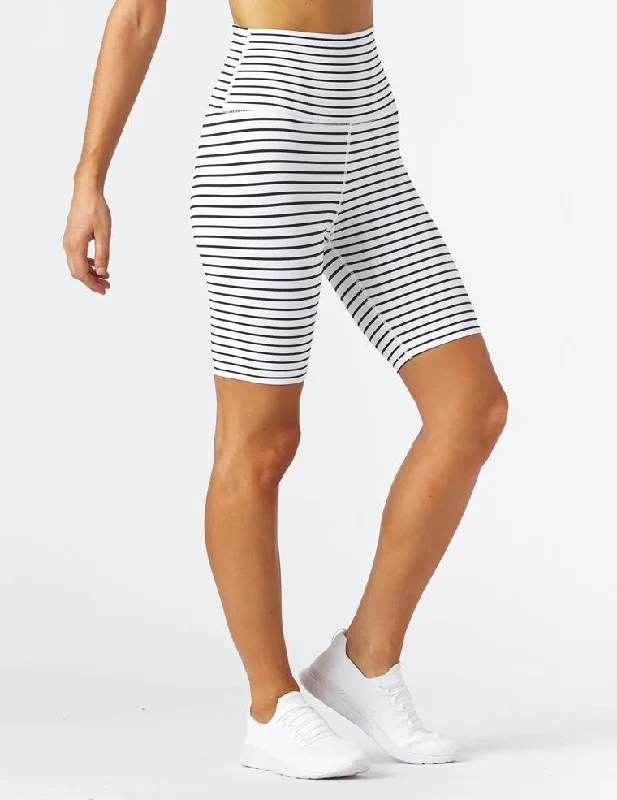 High Power Bike Short II: White/Black Stripe