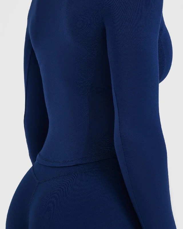 Mellow Soft Mid Long Sleeve Top | Midnight