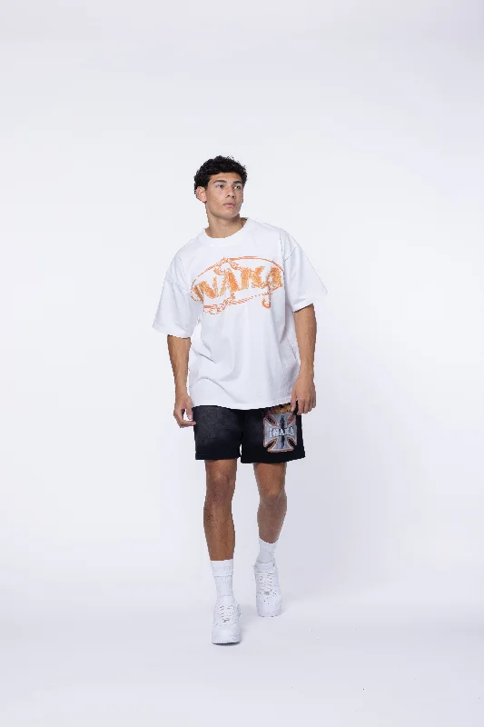 CROSS FLAME FLEECE SHORTS - INFRARED