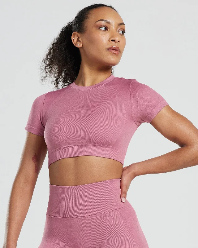 Motion Seamless Short Sleeve Crop Top | Heather Rose