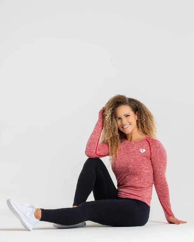 Move Seamless Long Sleeve Top | Red Marl