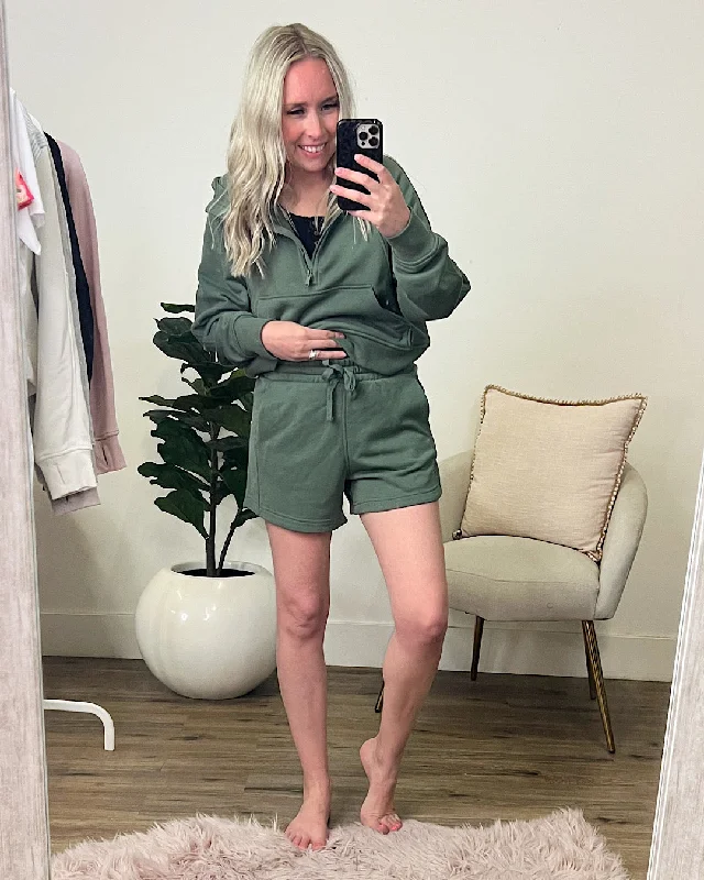 Rae Mode Comfy Shorts - Light Olive