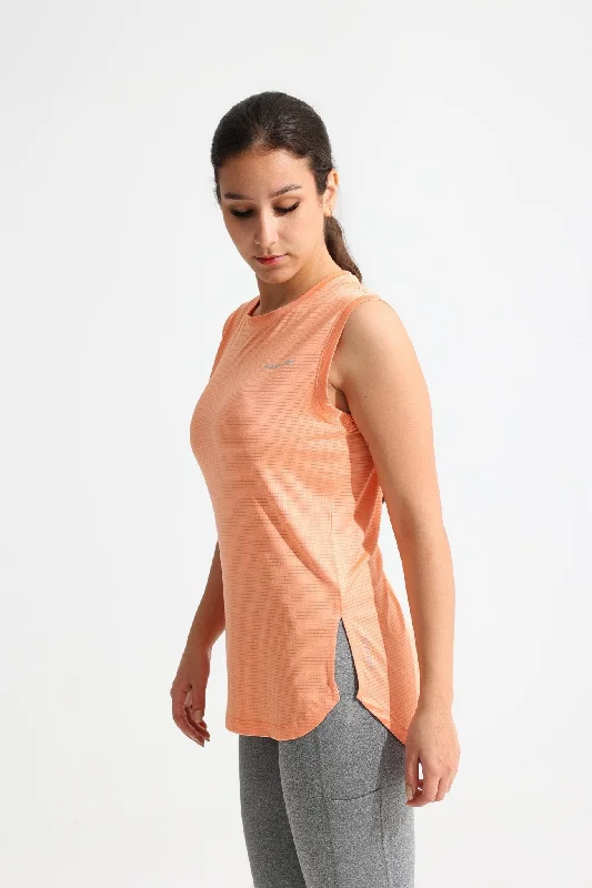 Peach Pink LiteRun Sleeveless Tee