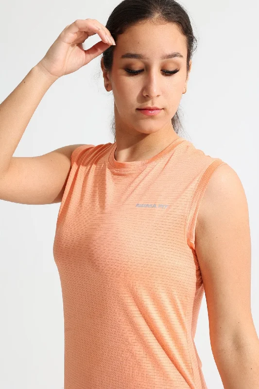 Peach Pink LiteRun Sleeveless Tee