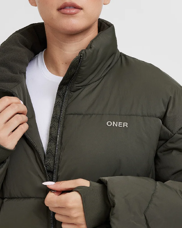 Puffer Jacket | Khaki