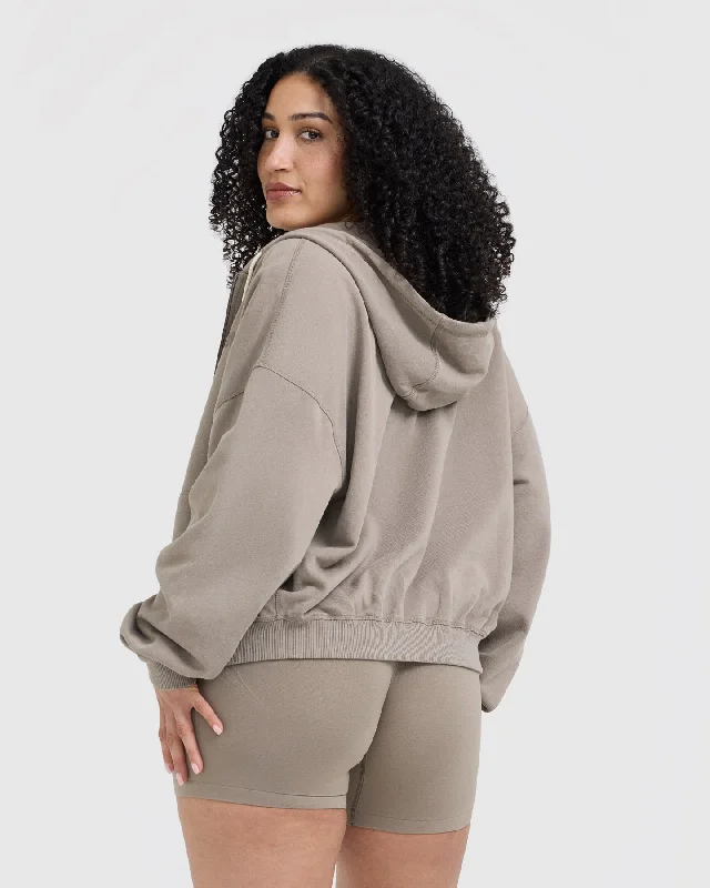 Raw Lounge Oversized Zip Hoodie | Minky