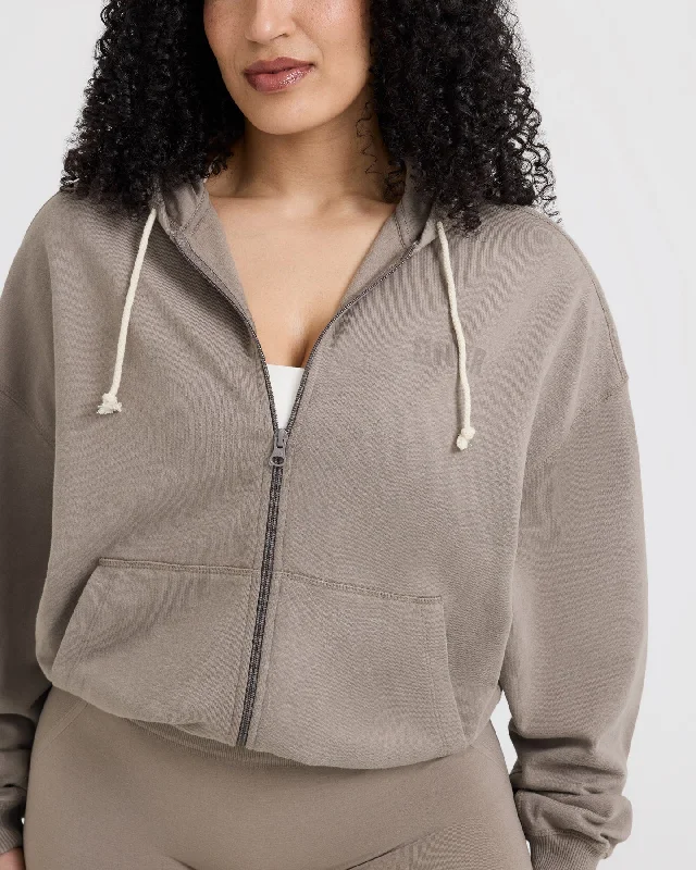 Raw Lounge Oversized Zip Hoodie | Minky