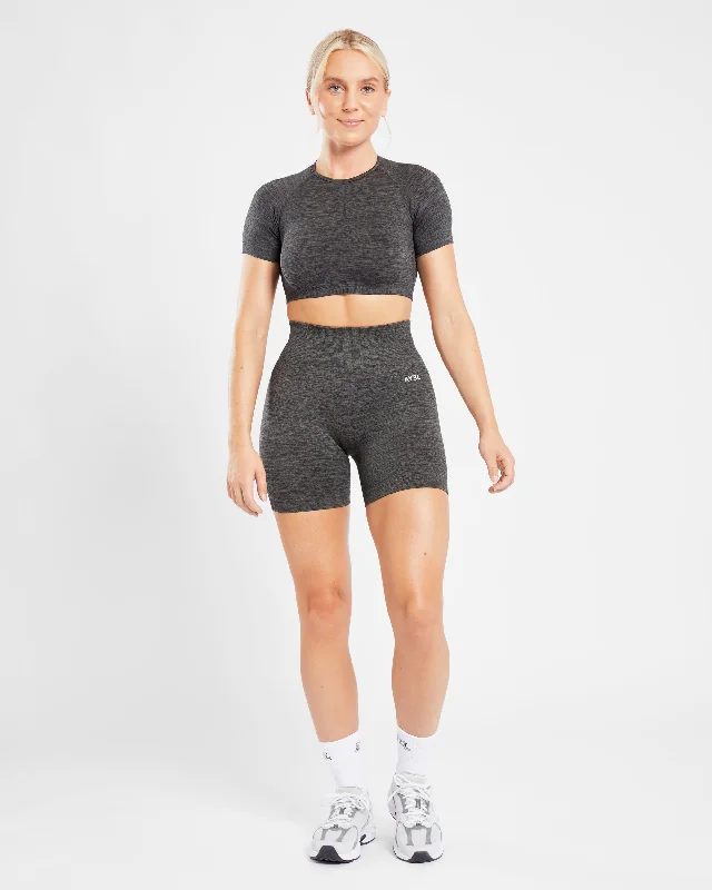 Revive Seamless Shorts - Black Marl