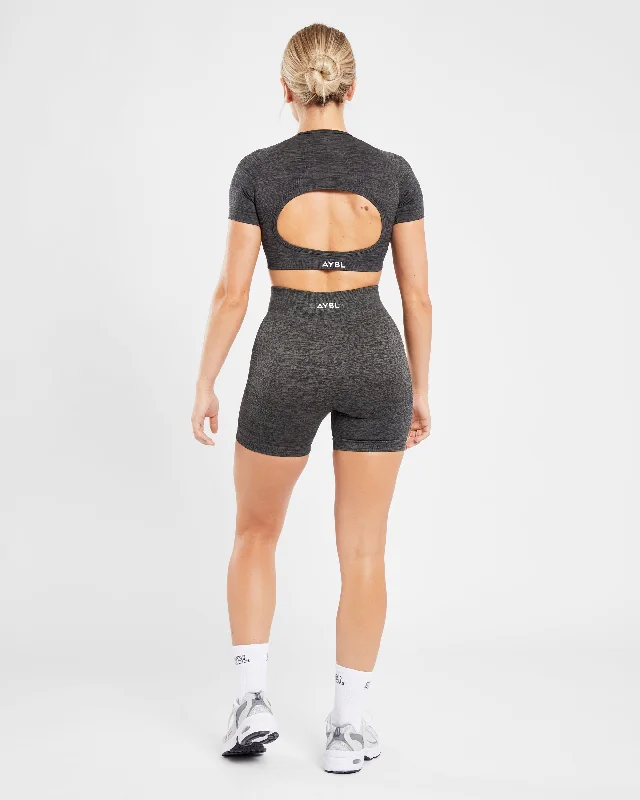 Revive Seamless Shorts - Black Marl