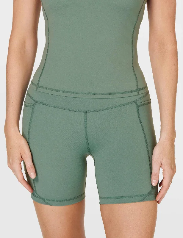 Power Aerial Mesh 6"" Gym Short - Cool Forest Green