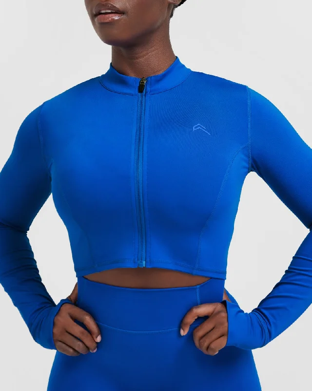 Timeless Crop Jacket | Cobalt