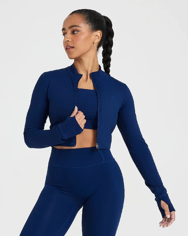 Timeless Crop Jacket | Midnight