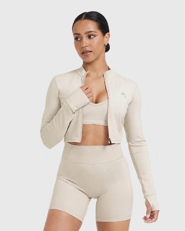 Timeless Crop Jacket | Sand