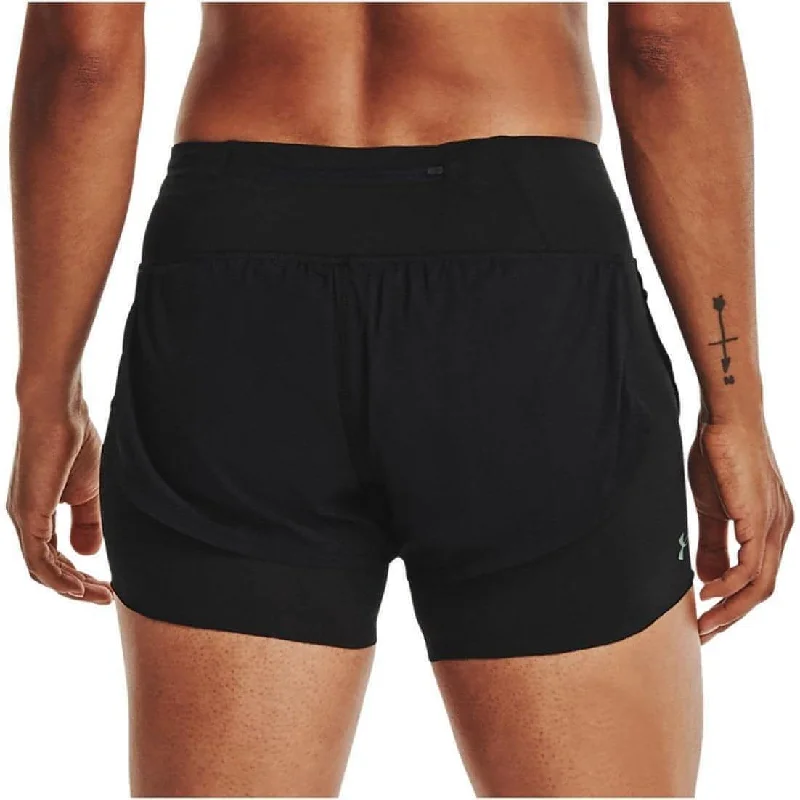 Under Armour Rush Run 2 in 1 Womens Running Shorts - Black