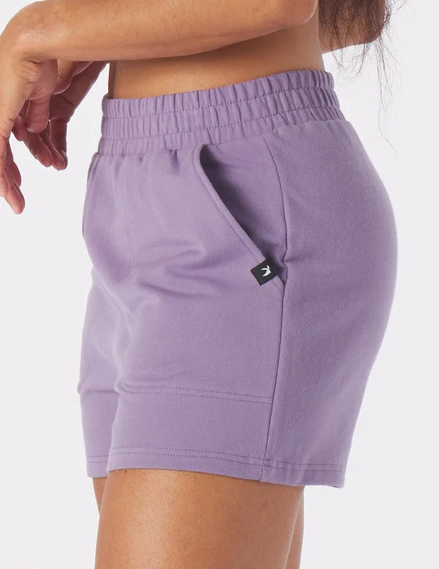 Vintage Oversized Sweat Short: Amethyst