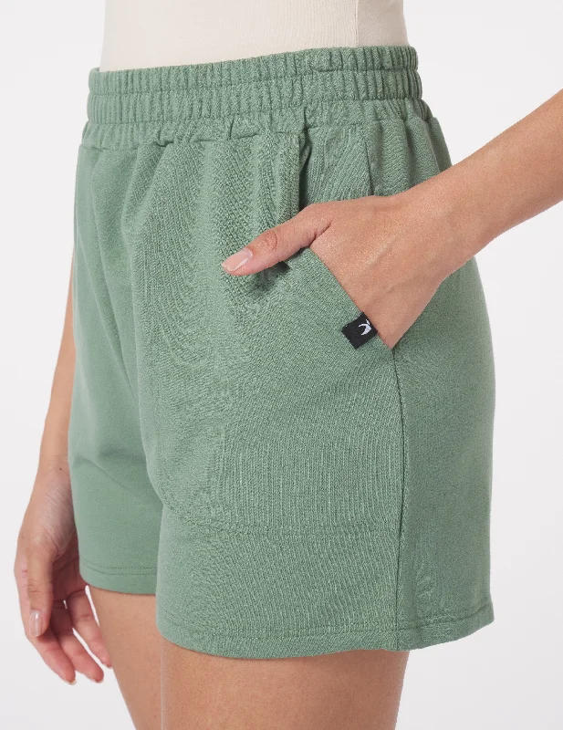 Vintage Oversized Sweat Short: Sage