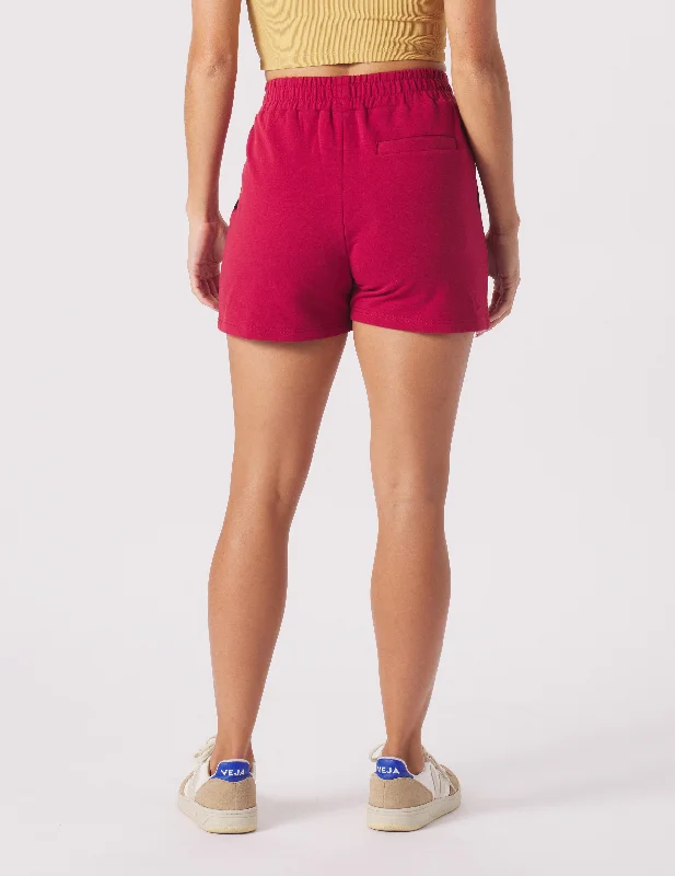 Vintage Oversized Sweat Short: Cardinal