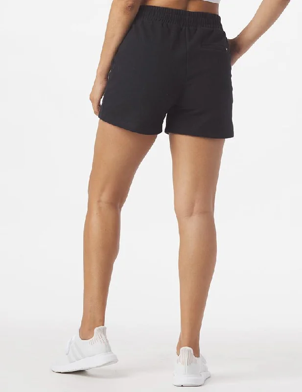 Vintage Oversized Sweat Short: Black