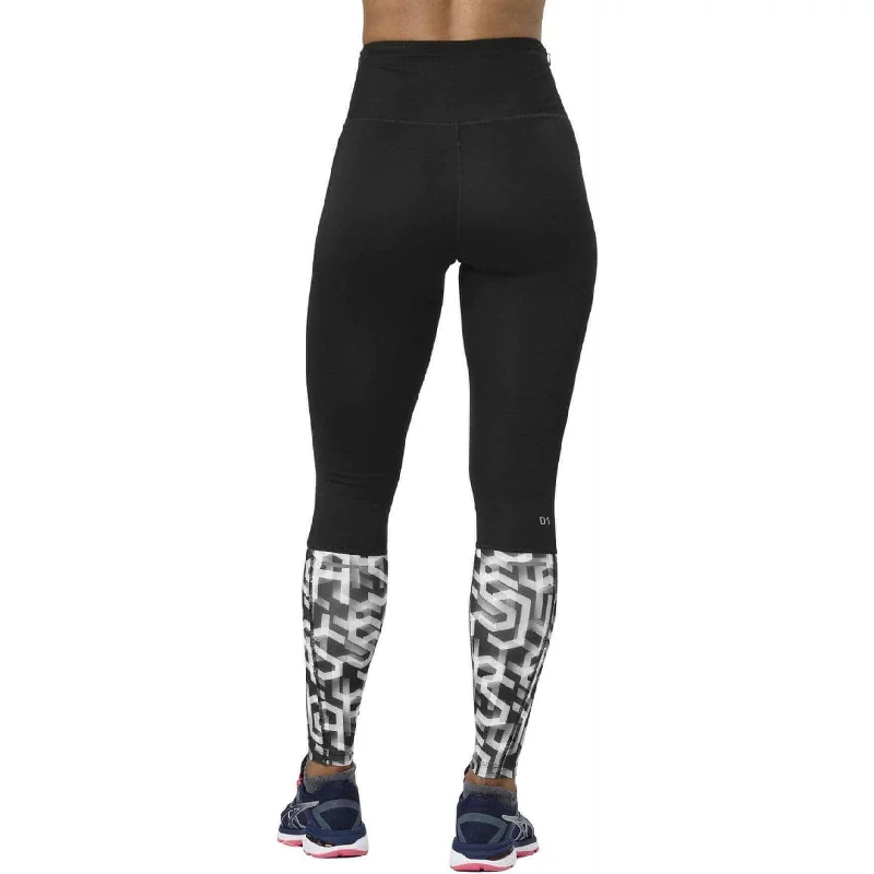 Asics High Waist Womens Long Running Tights - Black