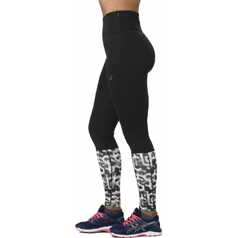 Asics High Waist Womens Long Running Tights - Black