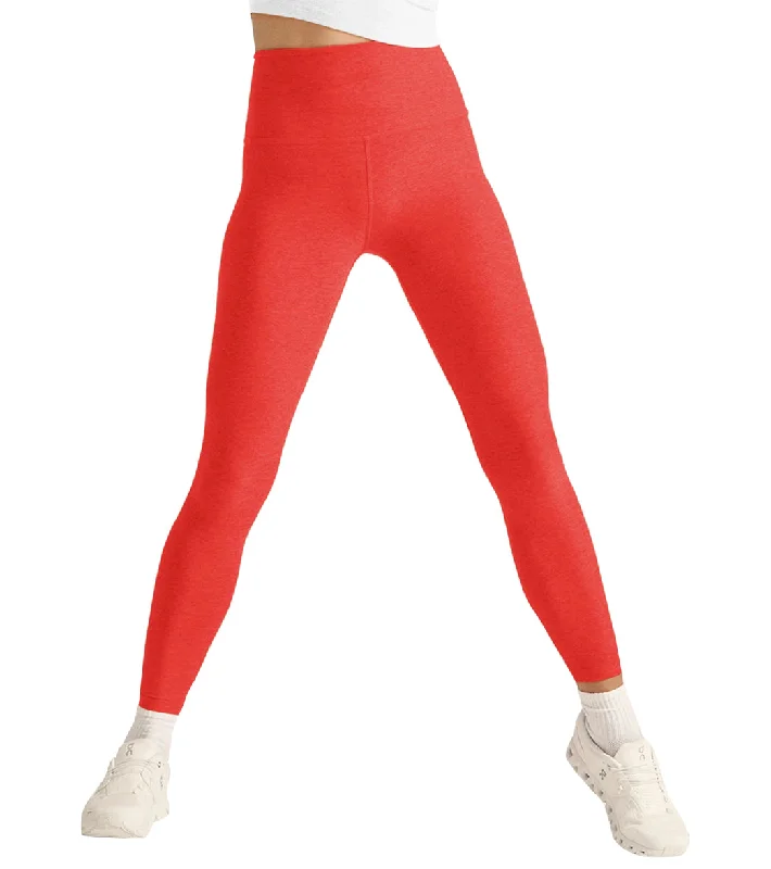 Beyond Yoga Spacedye High Waisted Caught In The Midi 7/8 Yoga Leggings Red Ash Heather