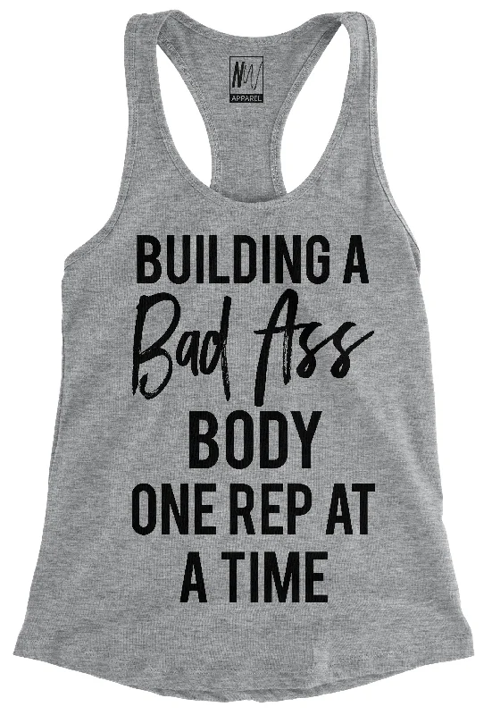 Building a Bad As* Body Racerback Tank Top - Pick Color