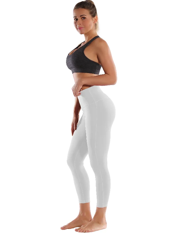 22"" High Waist Side Line Capris lightgray