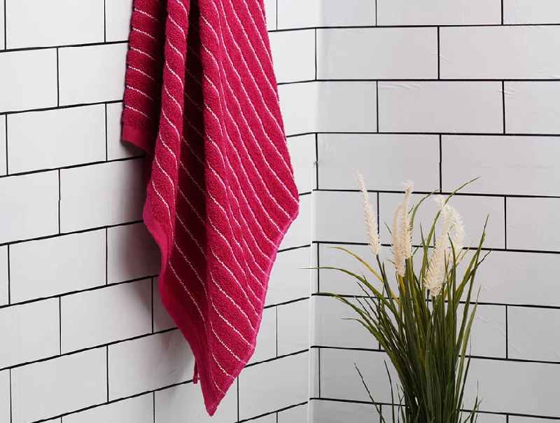 Cherry 100% Cotton Bath Towel - 2-In-1 By Welspun