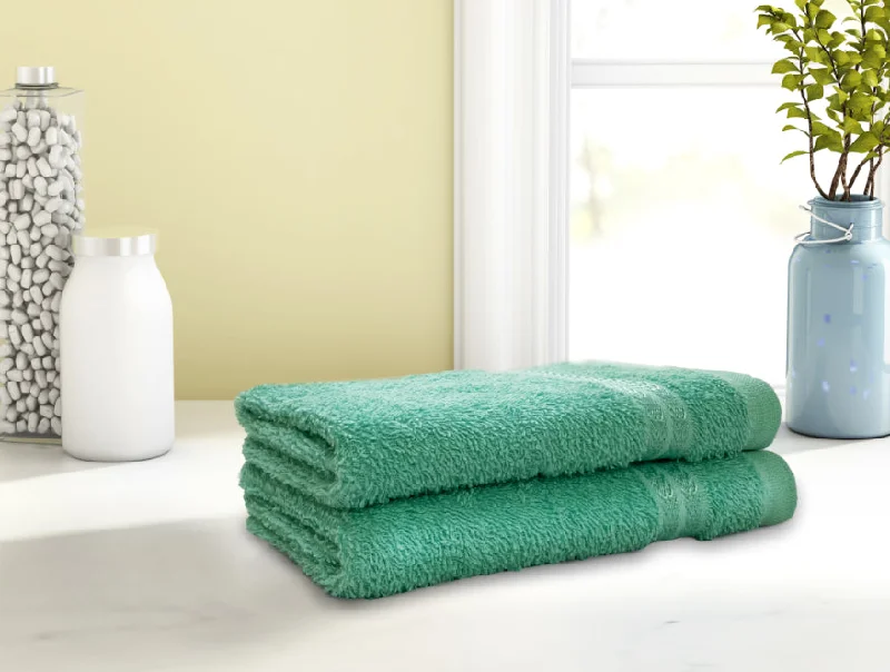 Classic Mint-Light Green 2 Piece 100% Cotton Hand Towel - Welspun Anti Bacterial By Welspun