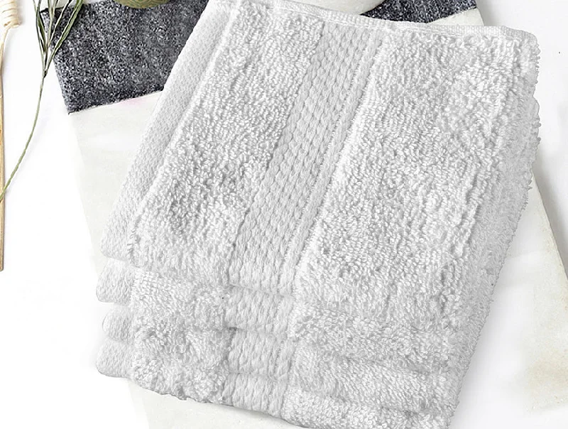 Colorfas Cotton Rich Shell Easy Care Face Towel Set (4 Pcs)